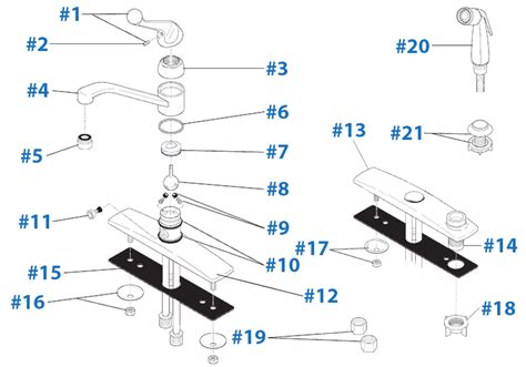 delta single handle kitchen faucet parts diagram